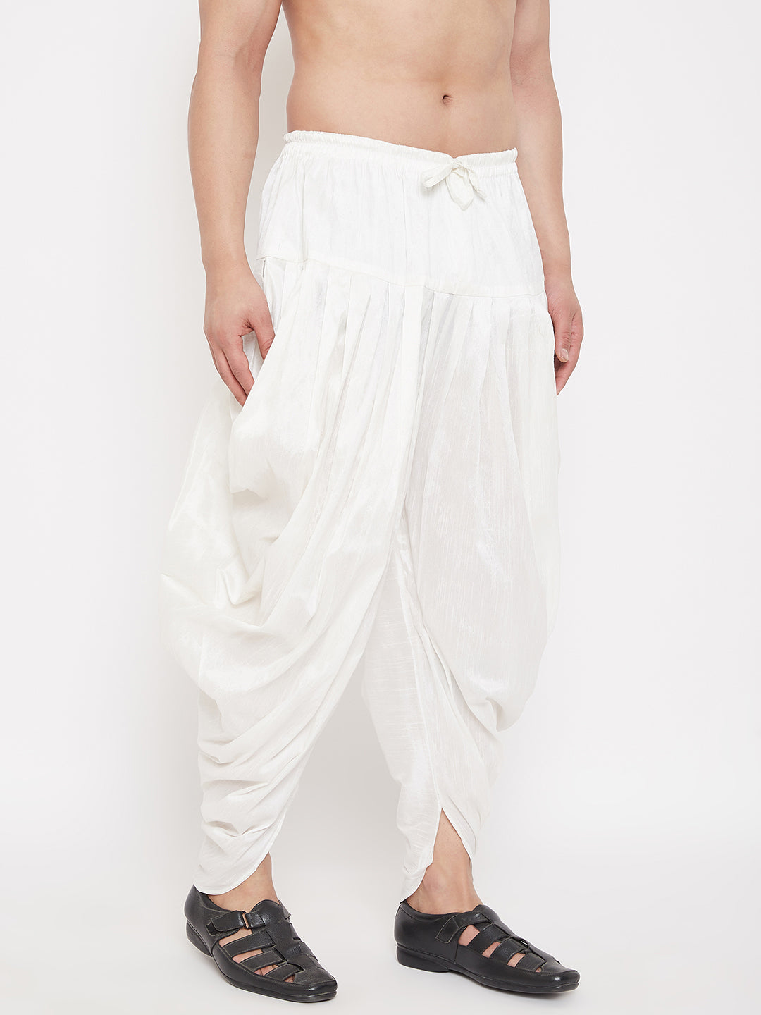 Men's White Dhoti Pants