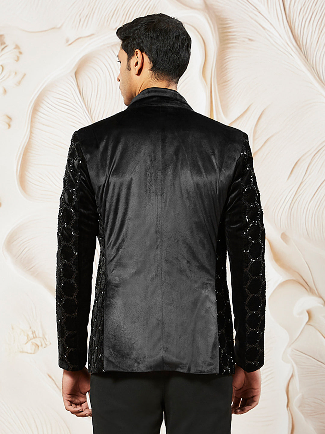 Men's Black Velvet Blazer