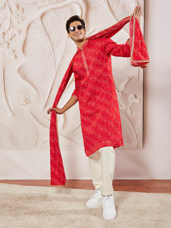 Men's Red - Dupatta