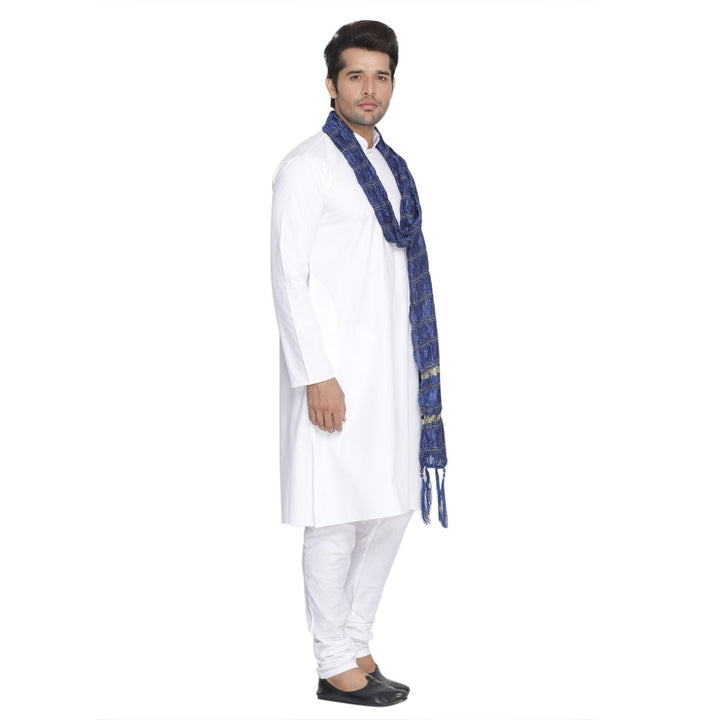 VASTRAMAY Men's Blue Viscose Dupatta