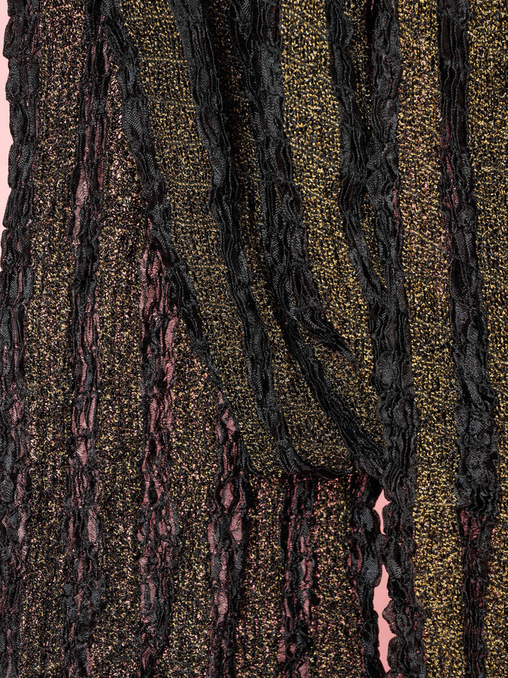 Elegant Black Crushed Dupatta