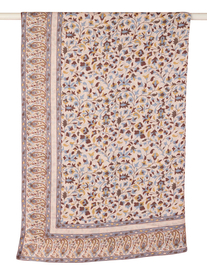 Men's Cream Digital Print Dupatta