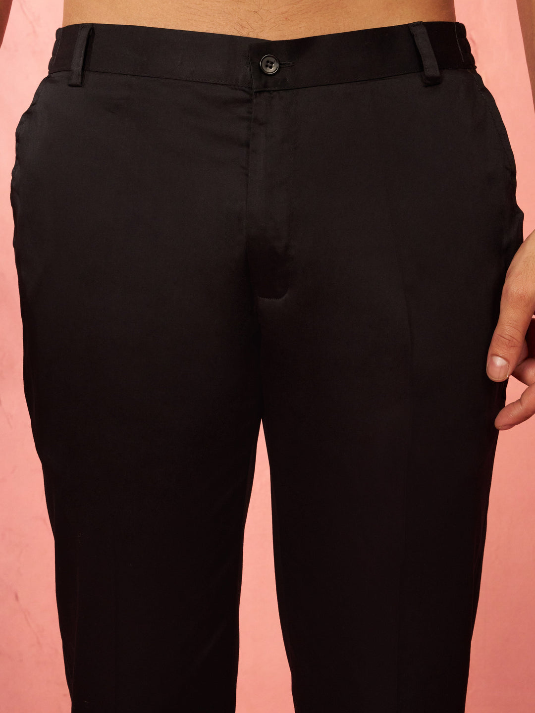 Men's Maroon Velvet Indo-Western Kurta with Black Cotton Lycra Pyjama