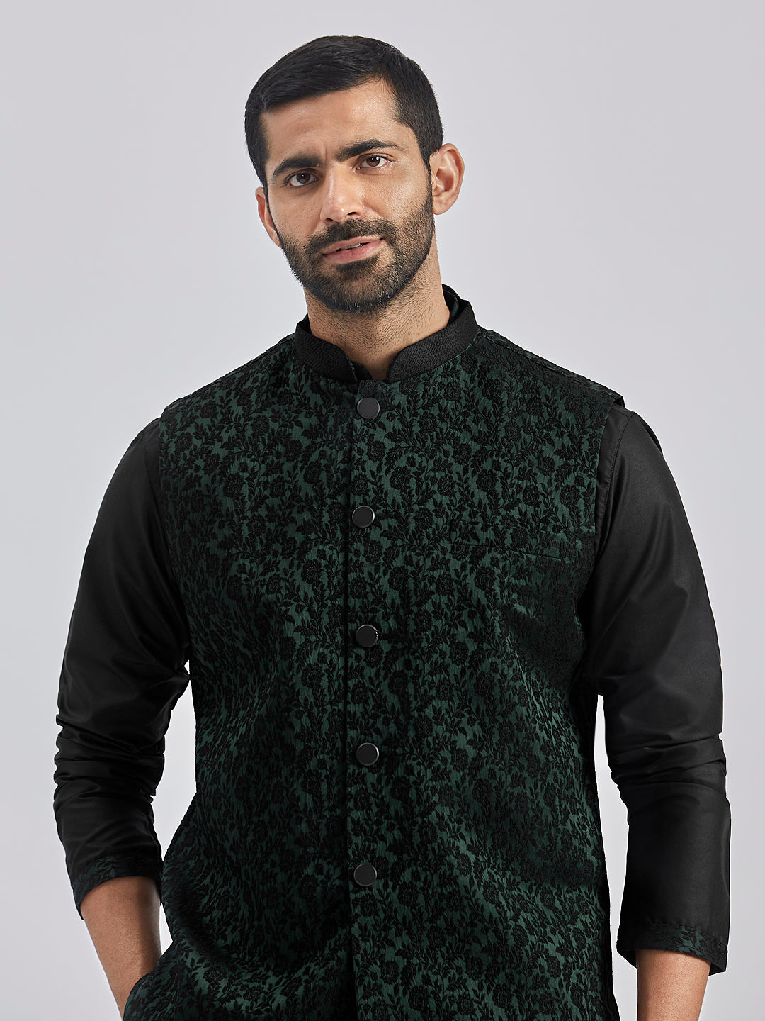 Men's Green - Nehru Jacket