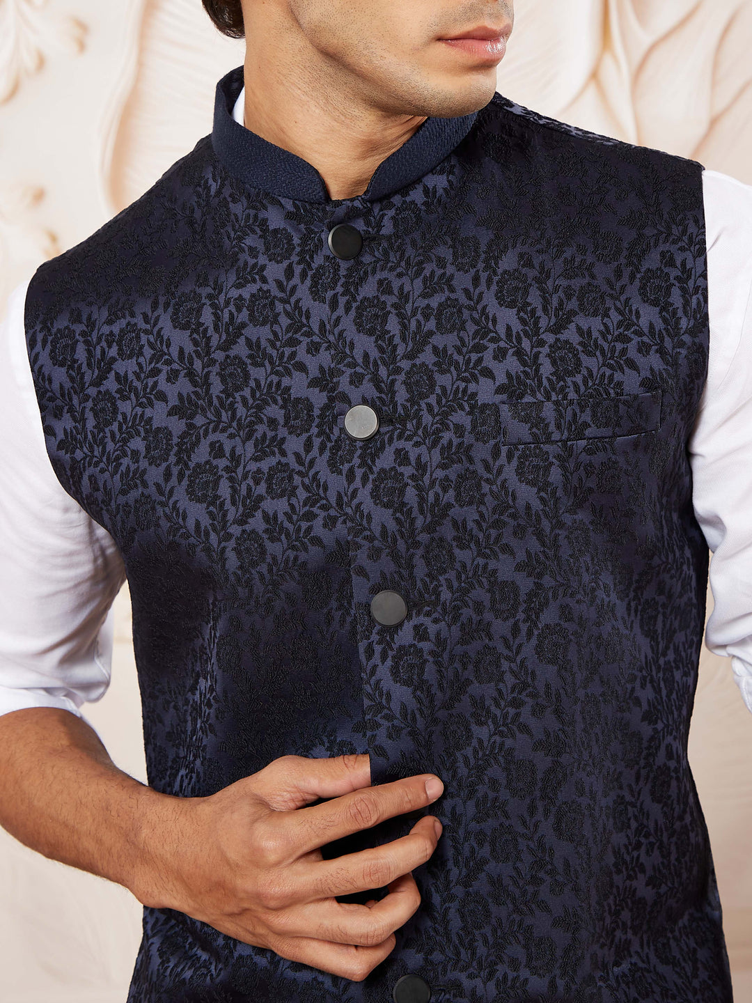 Men's Navy Blue - Nehru Jacket