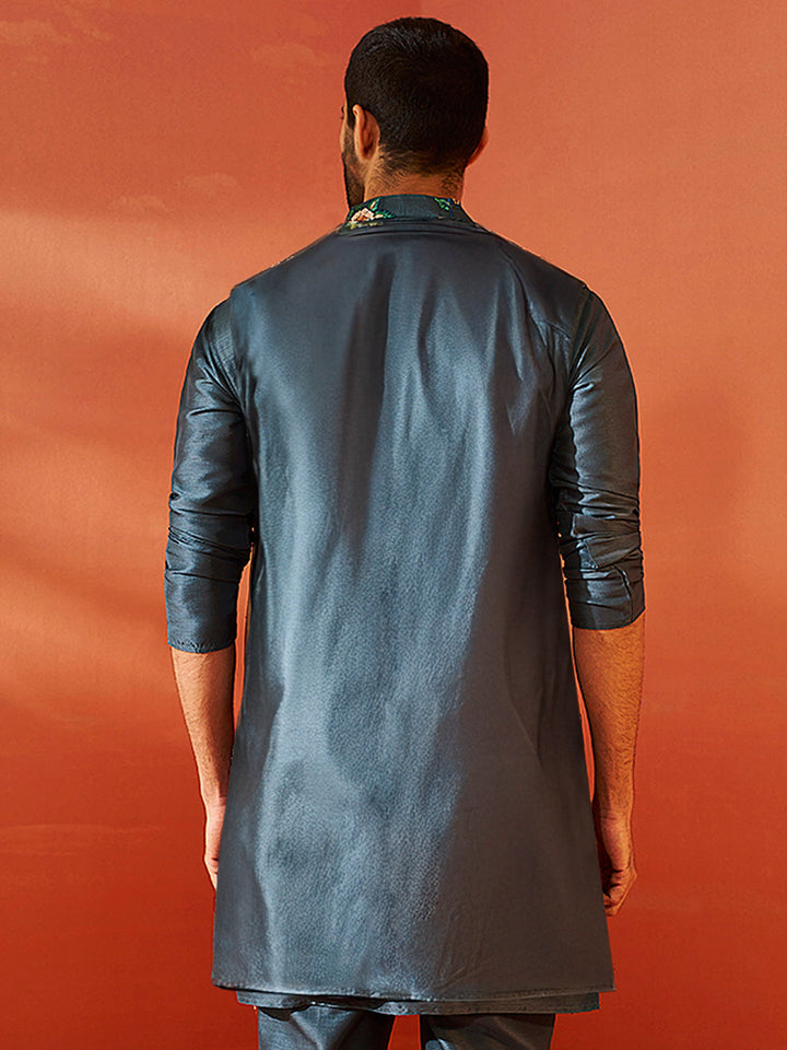 Men’S Grey Nehru Jacket