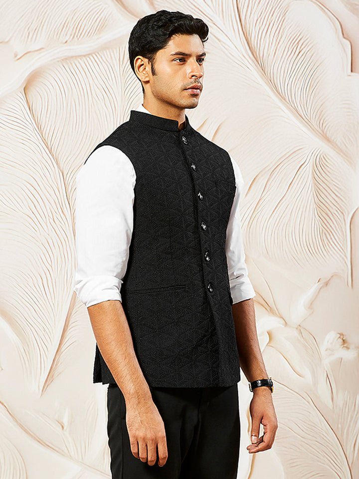 Men's Black - Nehru Jacket