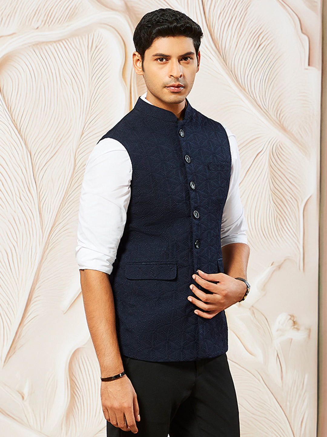 Men's Navy Blue - Nehru Jacket