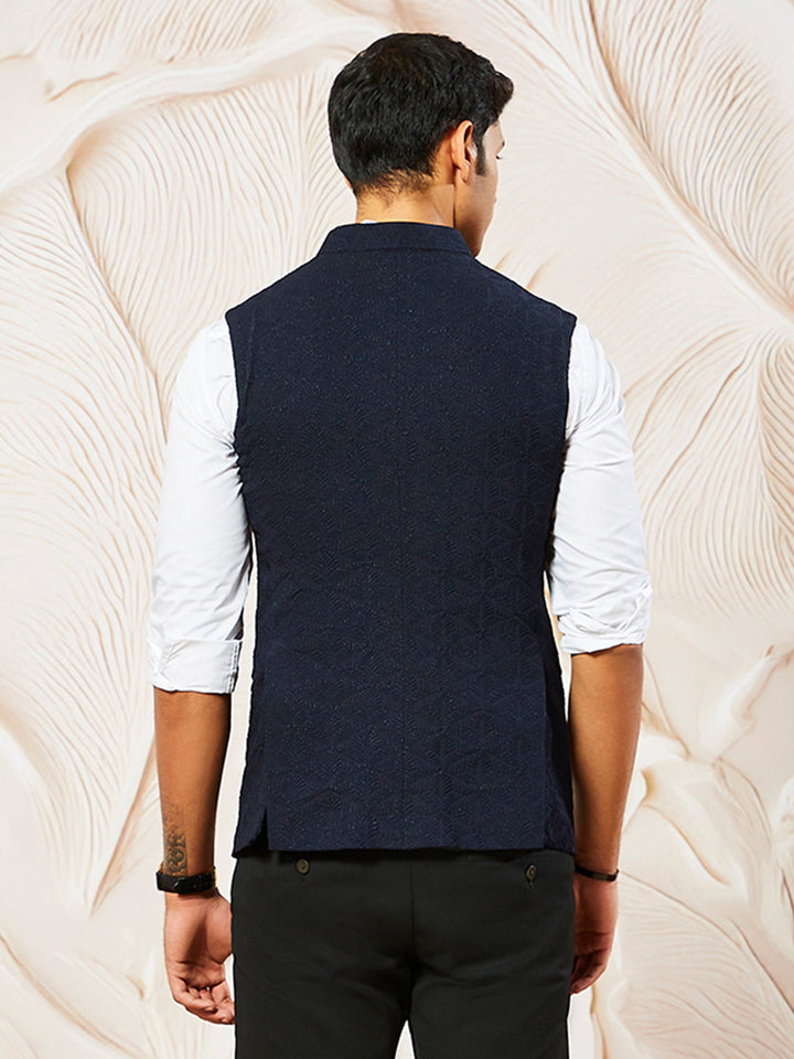 Men's Navy Blue - Nehru Jacket