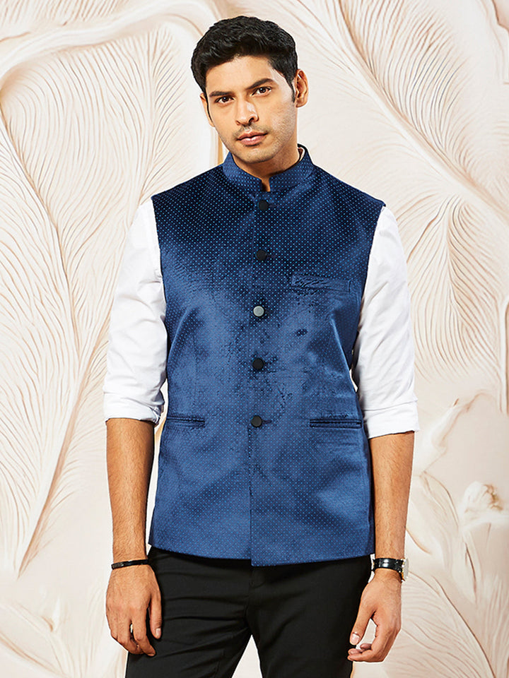 Men's Navy Blue - Nehru Jacket