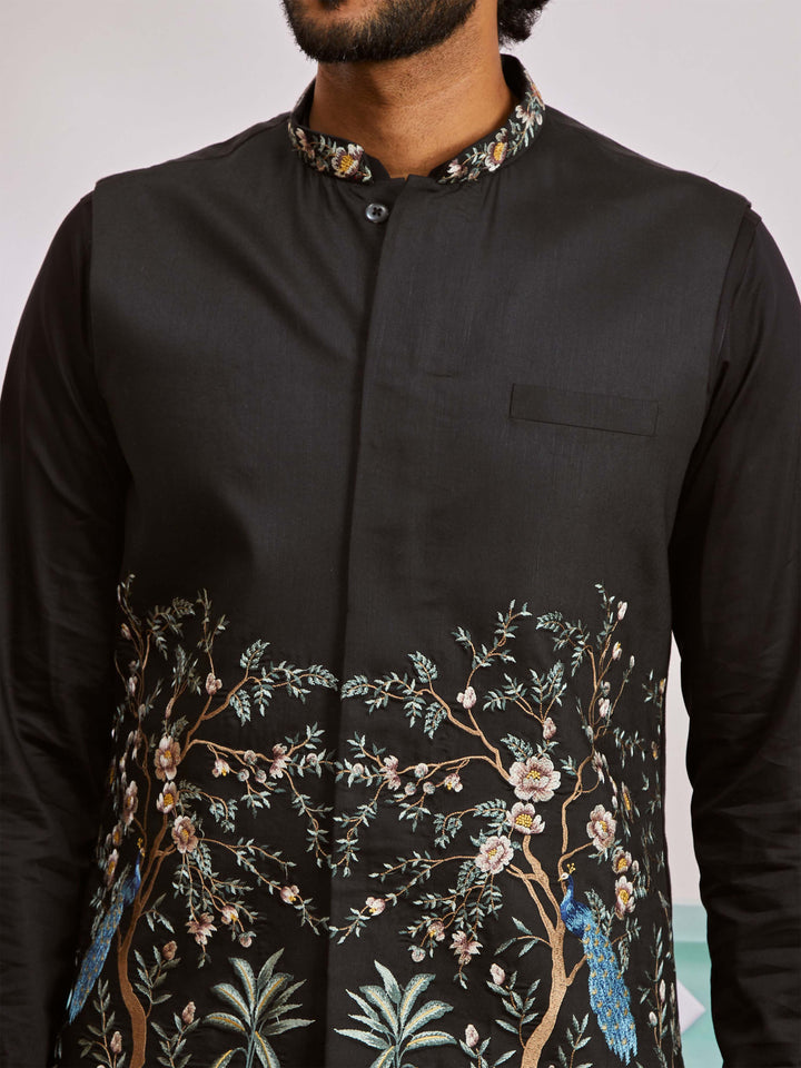 Men's - Satin Silk Nehru Jacket