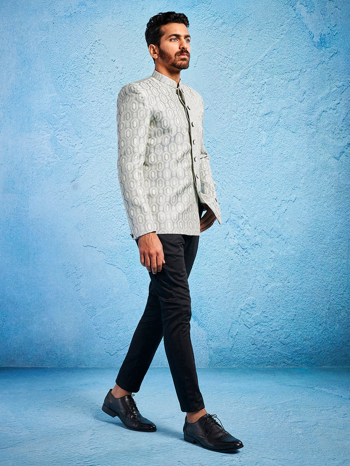 Men's Grey - Jodhpuri Pyjama Set