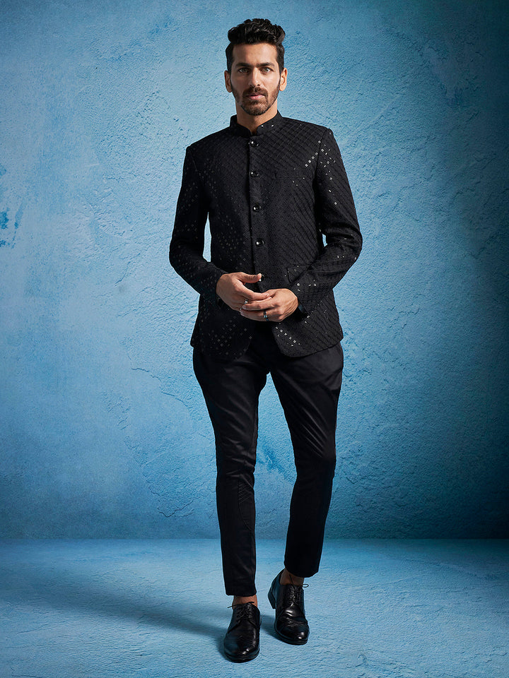 Men's Black Schiflli Jodhpuri