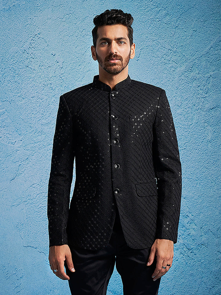Men's Black Schiflli Jodhpuri