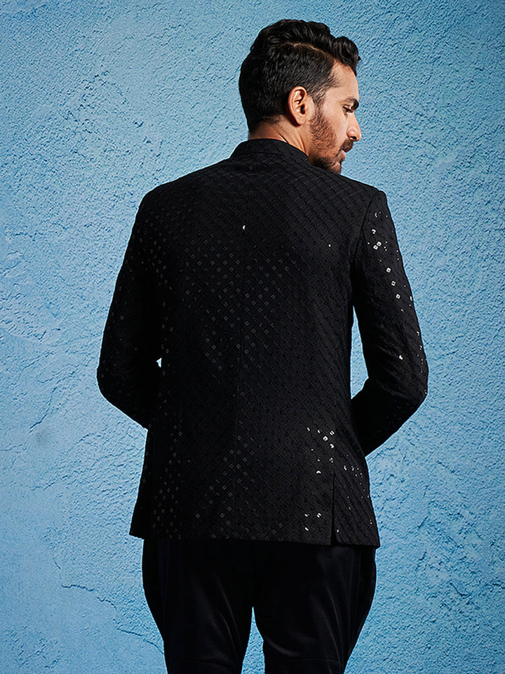 Men's Black Schiflli Jodhpuri