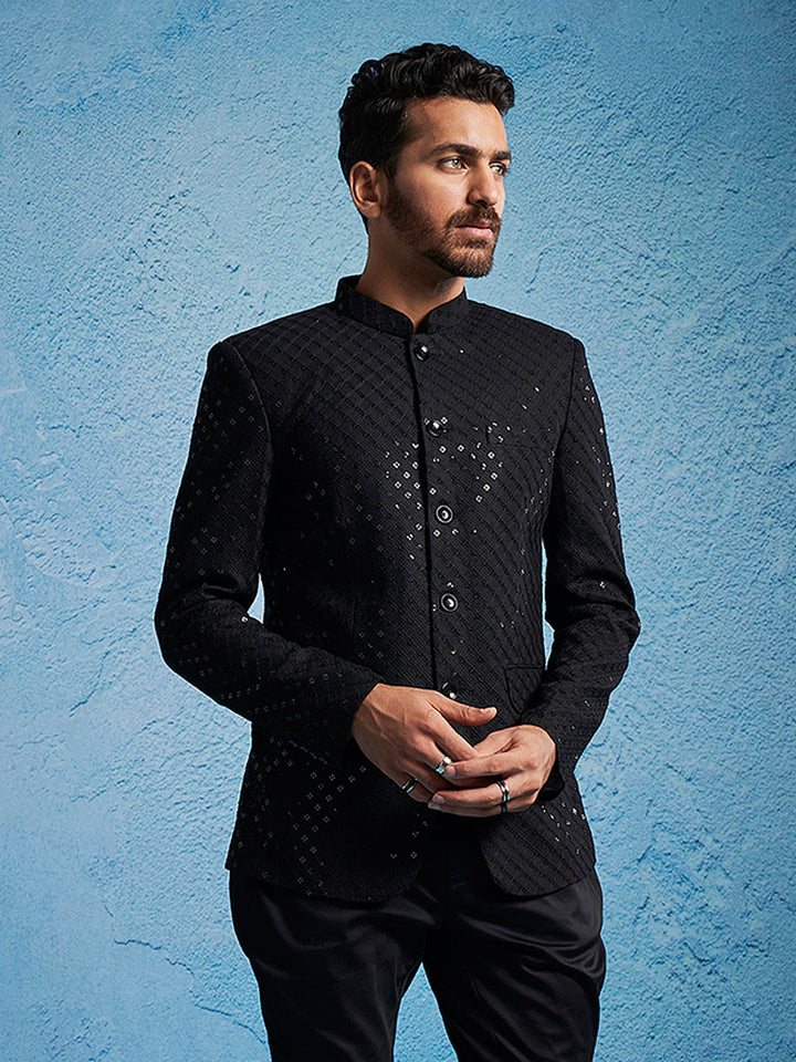 Men's Black Schiflli Jodhpuri