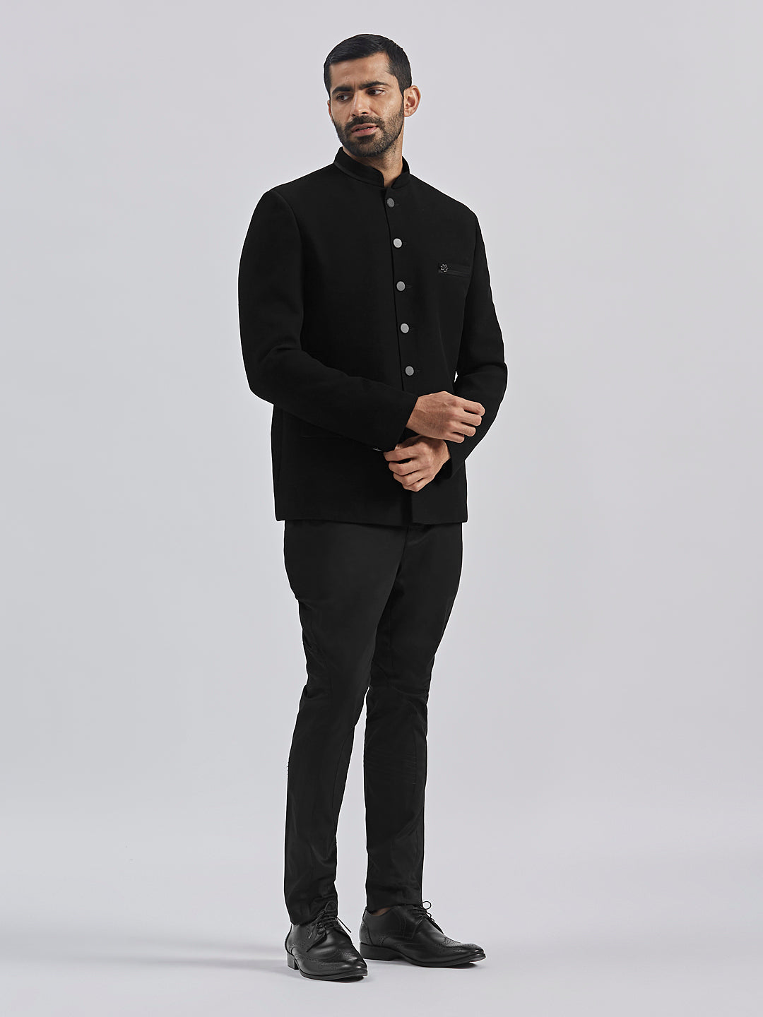 Men's Black - Jodhpuri Pyjama Set