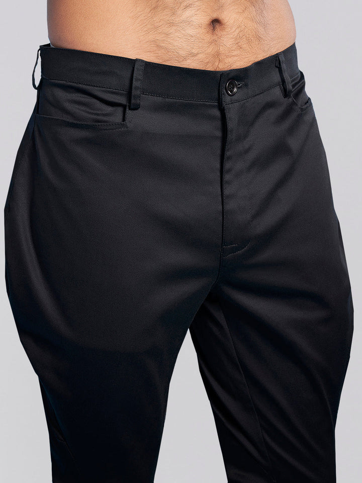 Men's Black - Jodhpuri Pyjama Set