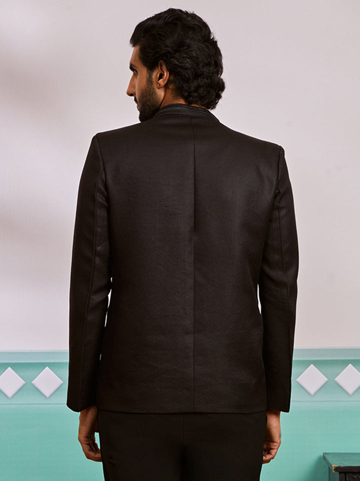 Men's Black Jute Jodhpuri