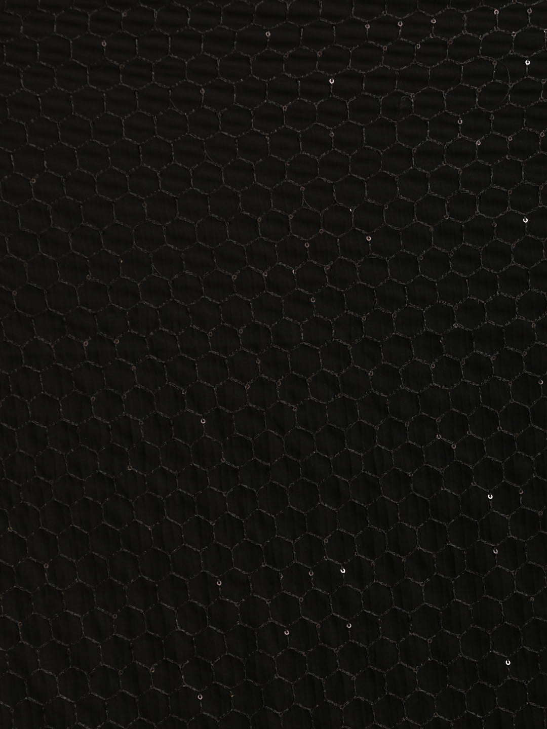 Men's Black Sequined Front Open Georgette Kurta With Pant And Dupatta Set