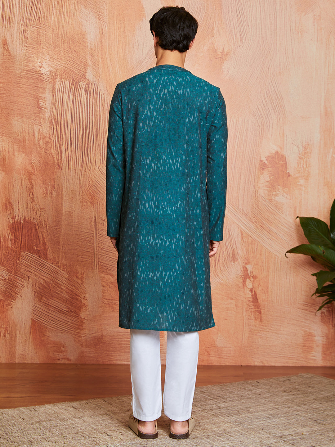 Men's Green Cotton Kurta And Pyjama Set