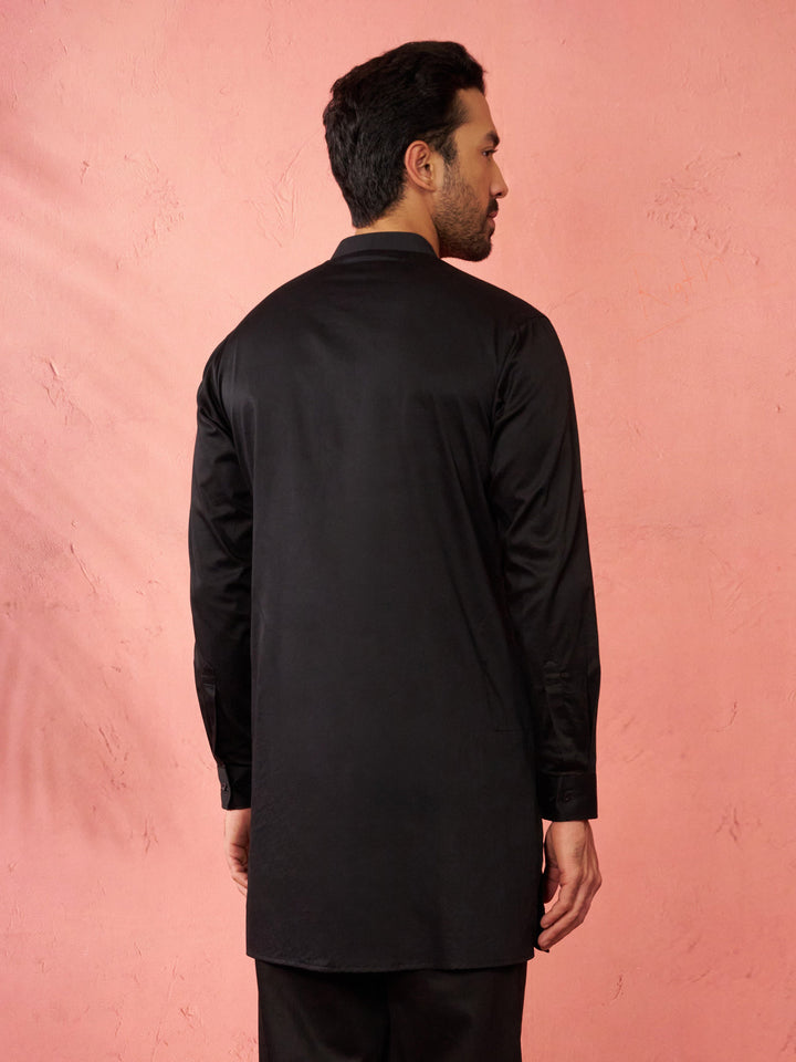 Men's Gold Mid-Length Kurta