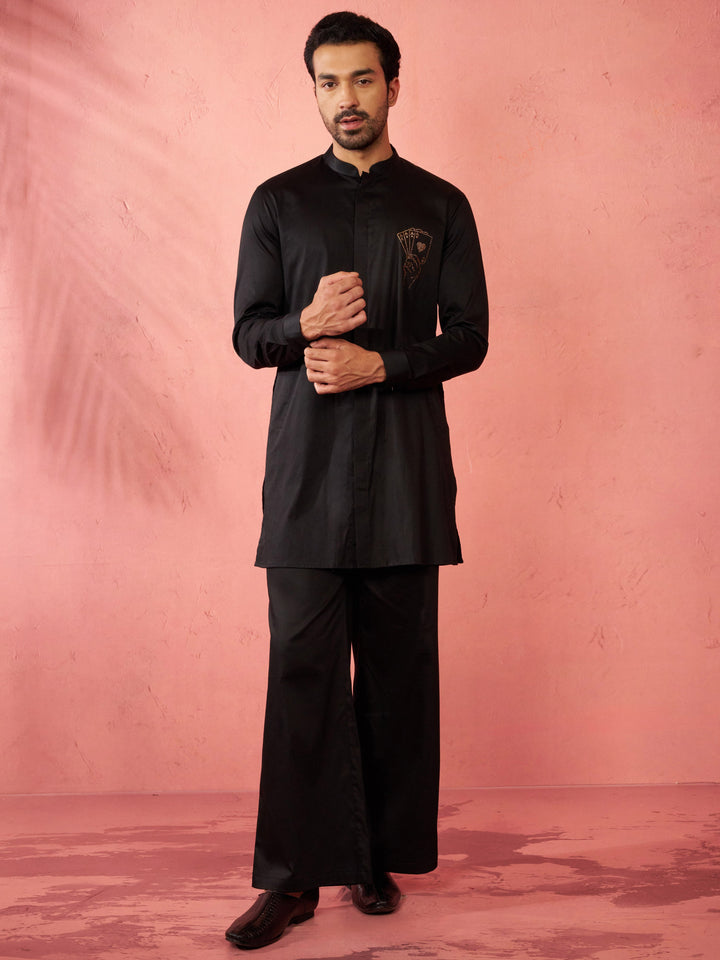 Men's Gold Mid-Length Kurta