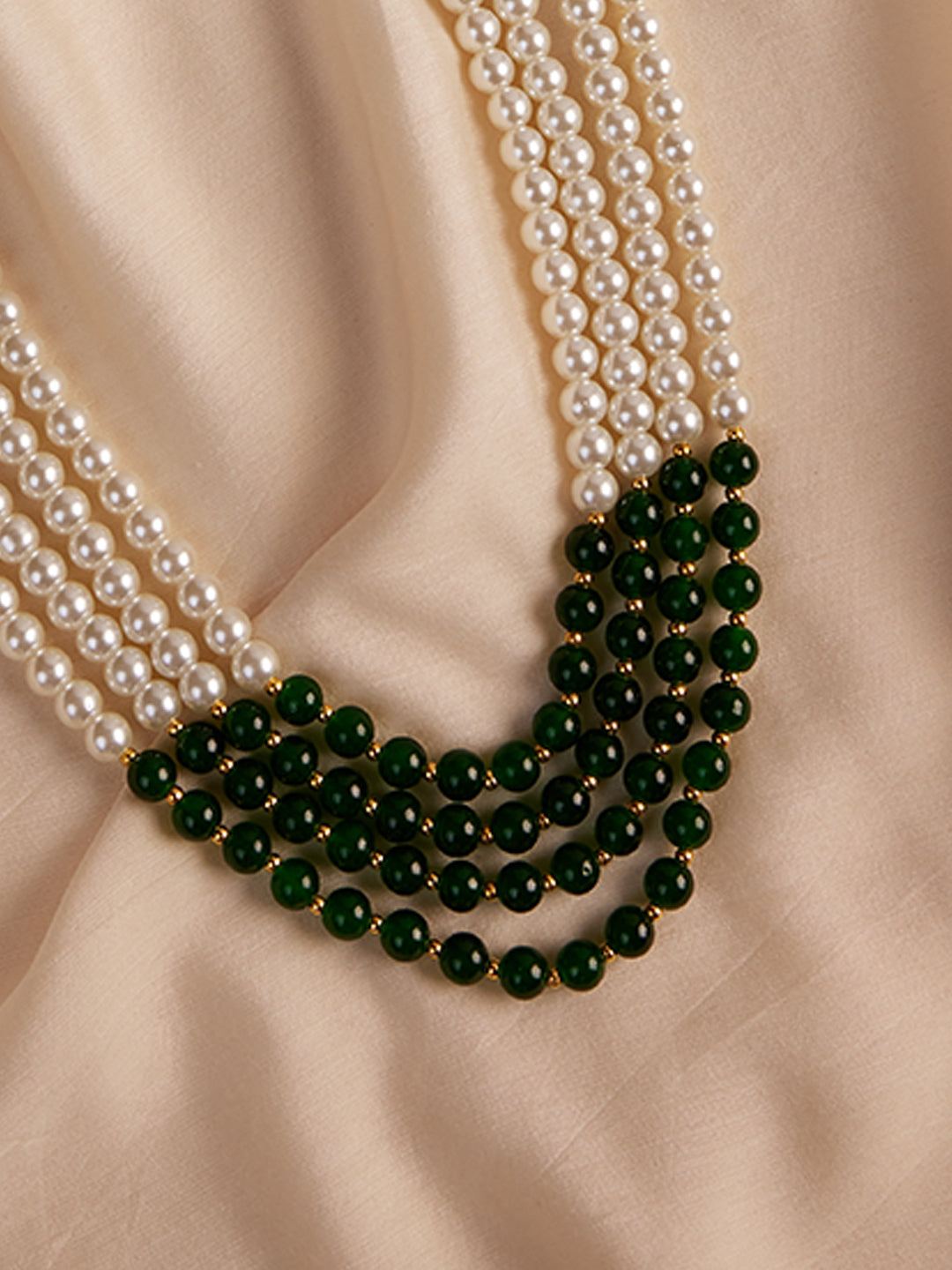 Men's Cream And Green - Mala