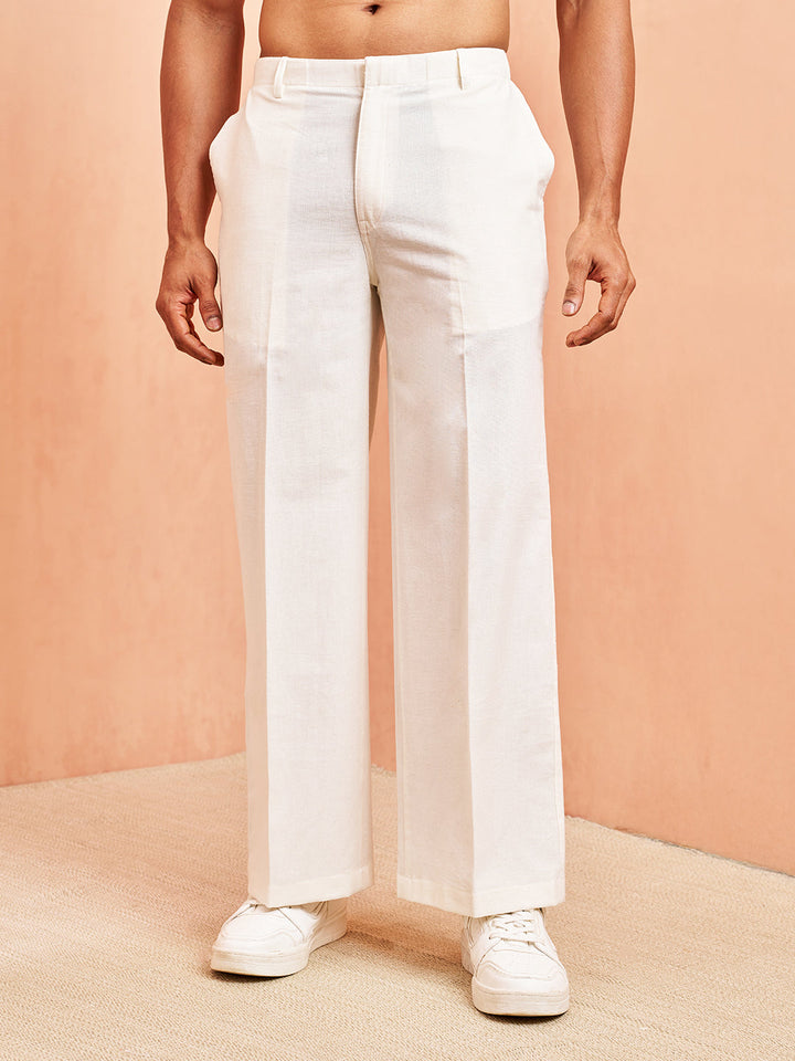 Men's White Cotton Pant