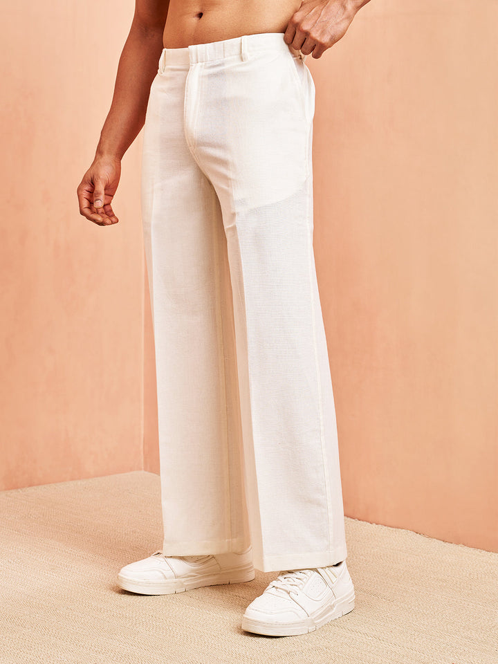 Men's White Cotton Pant