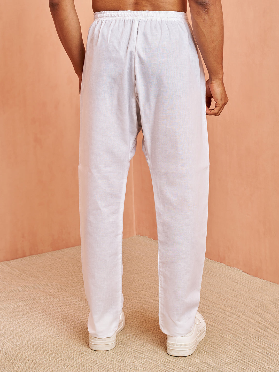 Men's White Cotton Pyjama