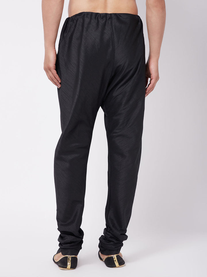 Men's Black Silk Blend Pyjama