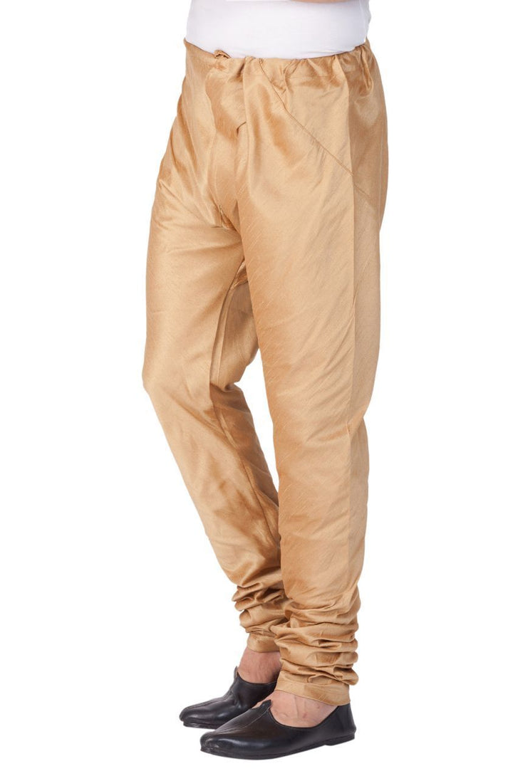 Men's Gold Cotton Silk Blend Pyjama