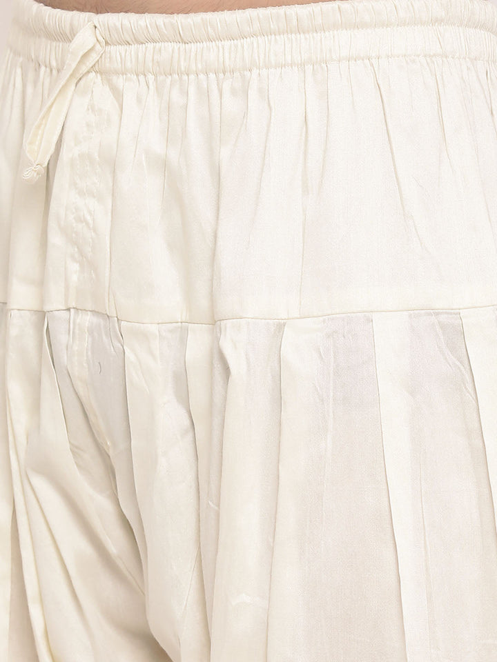 Rust Brown & Cream Pathani Kurta With Patiala