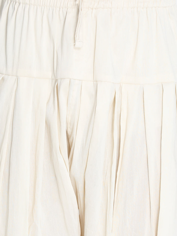 Men's Cream Viscose Pathani Kurta Set