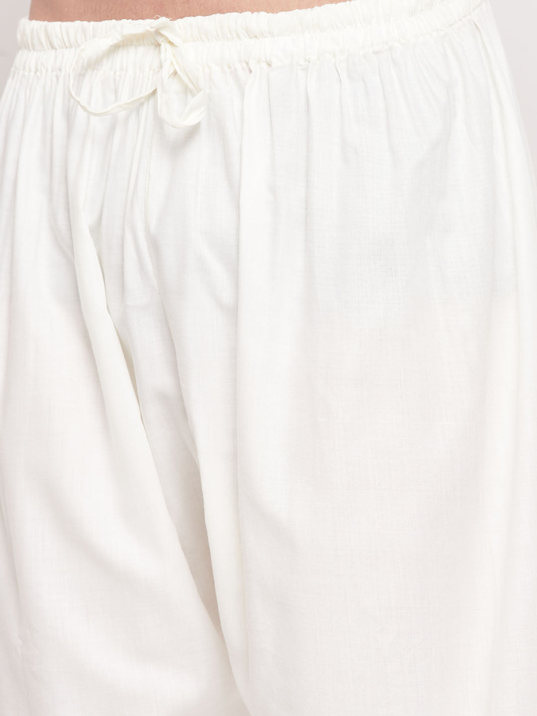 Men's Cream Cotton Blend Salwar