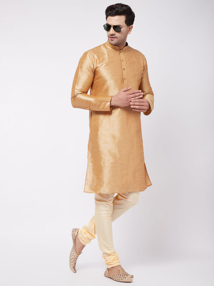 Men's Gold Viscose Pyjama