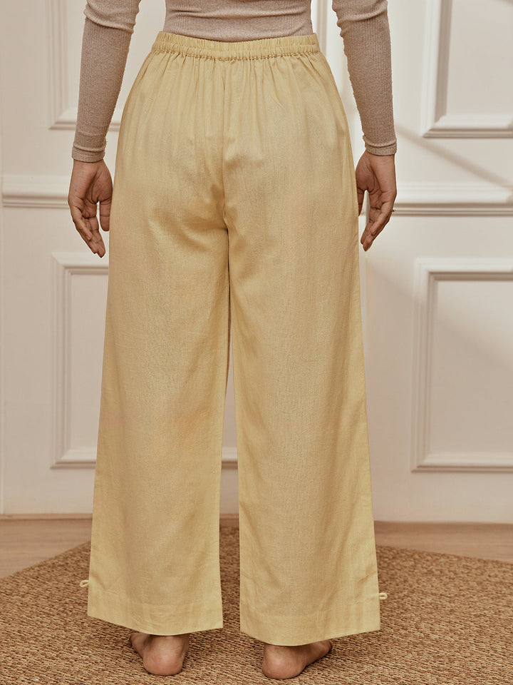 Women's Chiku Cotton Linen Straight Yoga Pants