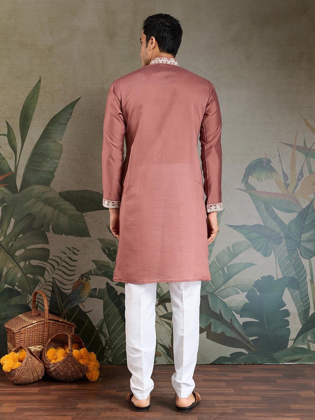 Chocolate Rayon Kurta for Men For Wedding Wear - qivii