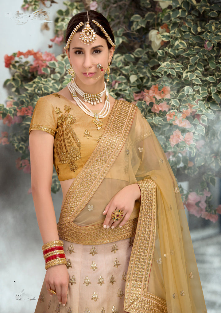 Ethereal Enchantment: A Gota Patti Lehenga. - qivii