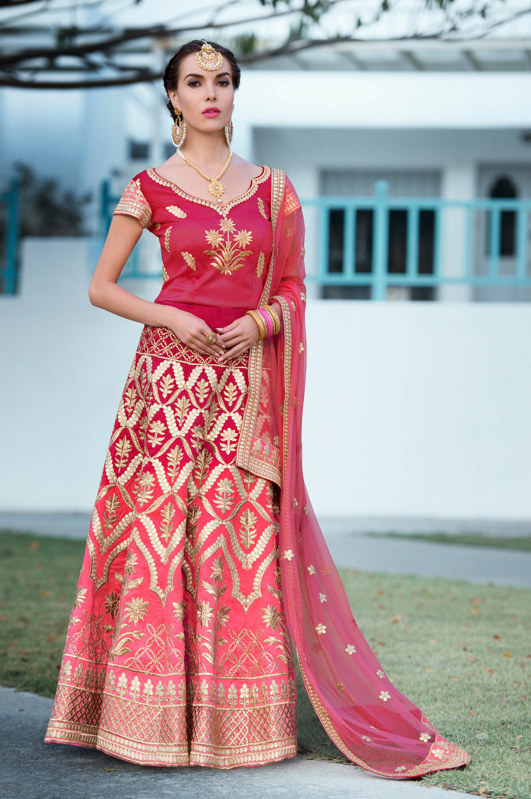 Regal Beauty: Adorn Yourself in Gota Patti Lehenga - qivii