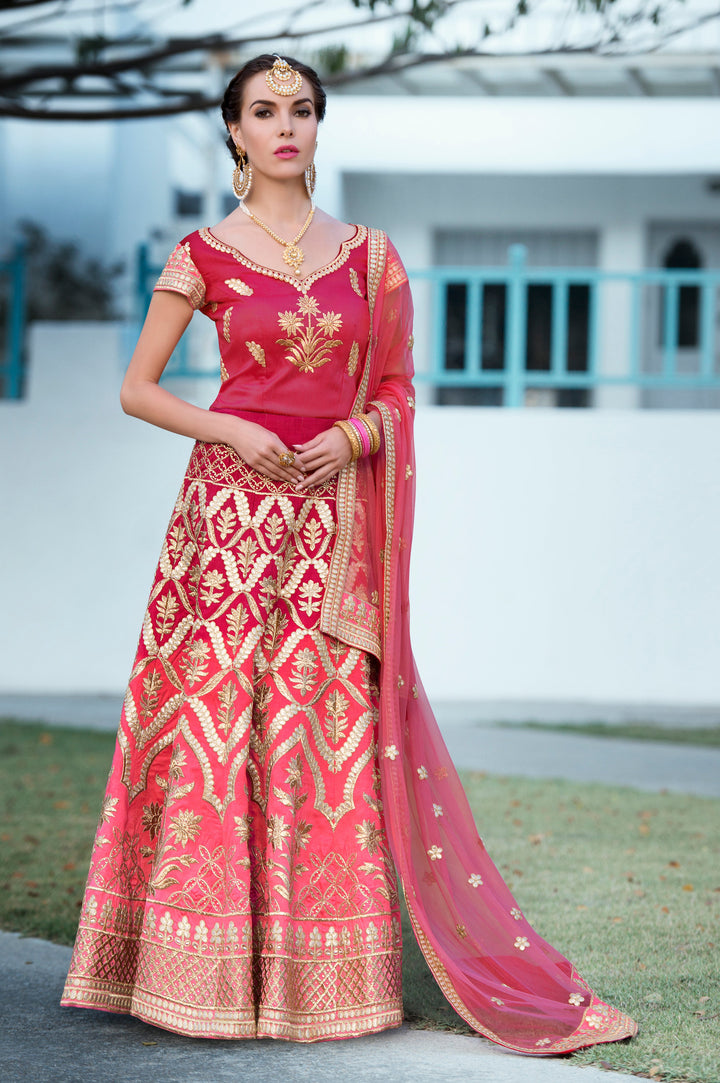 Regal Beauty: Adorn Yourself in Gota Patti Lehenga - qivii