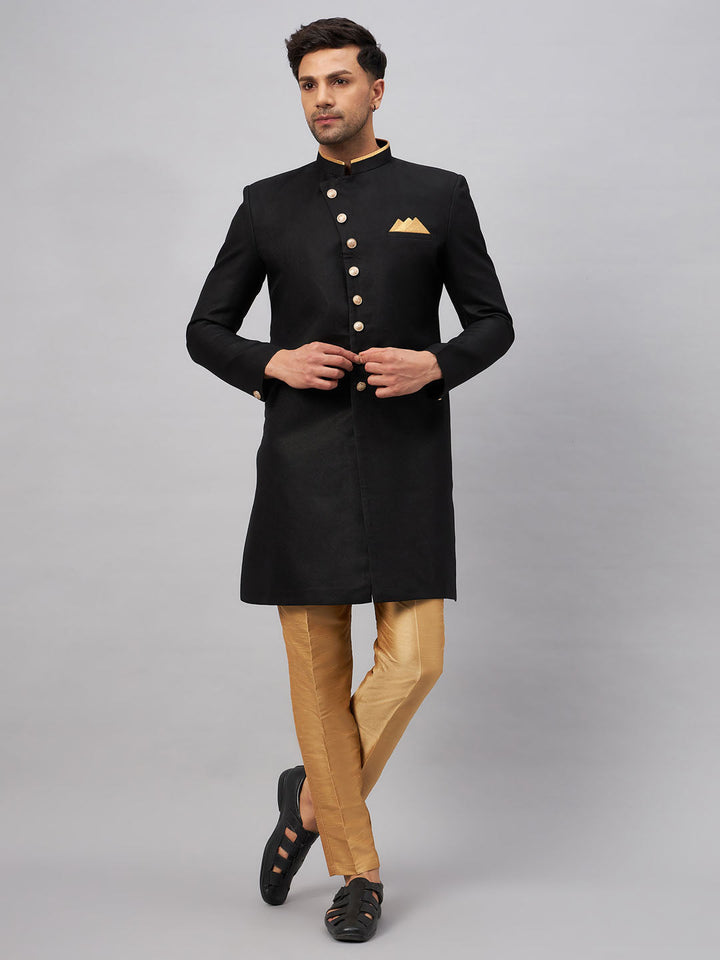 Men's Black Indo Western Set