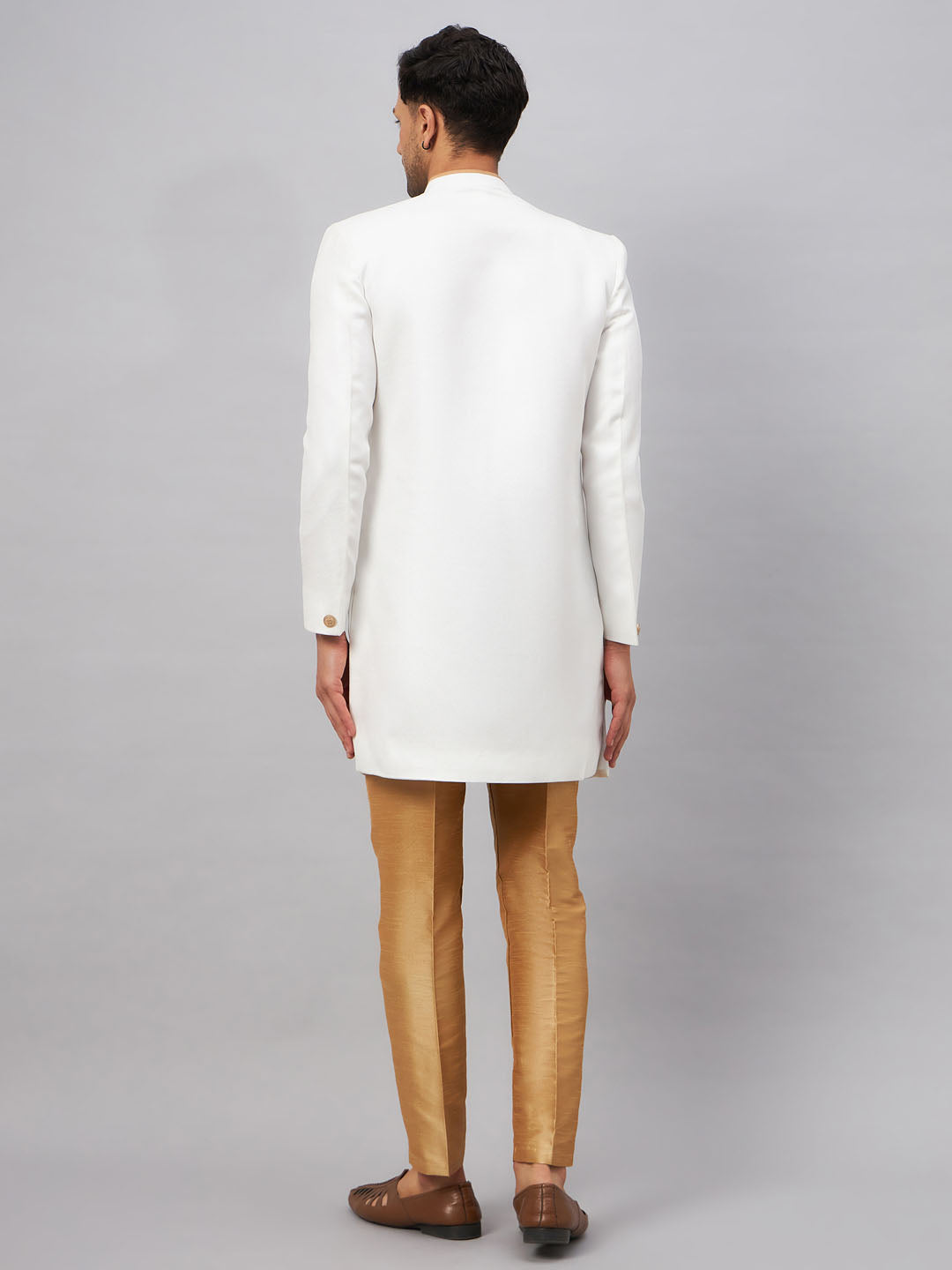 Men's White Indo Western Set