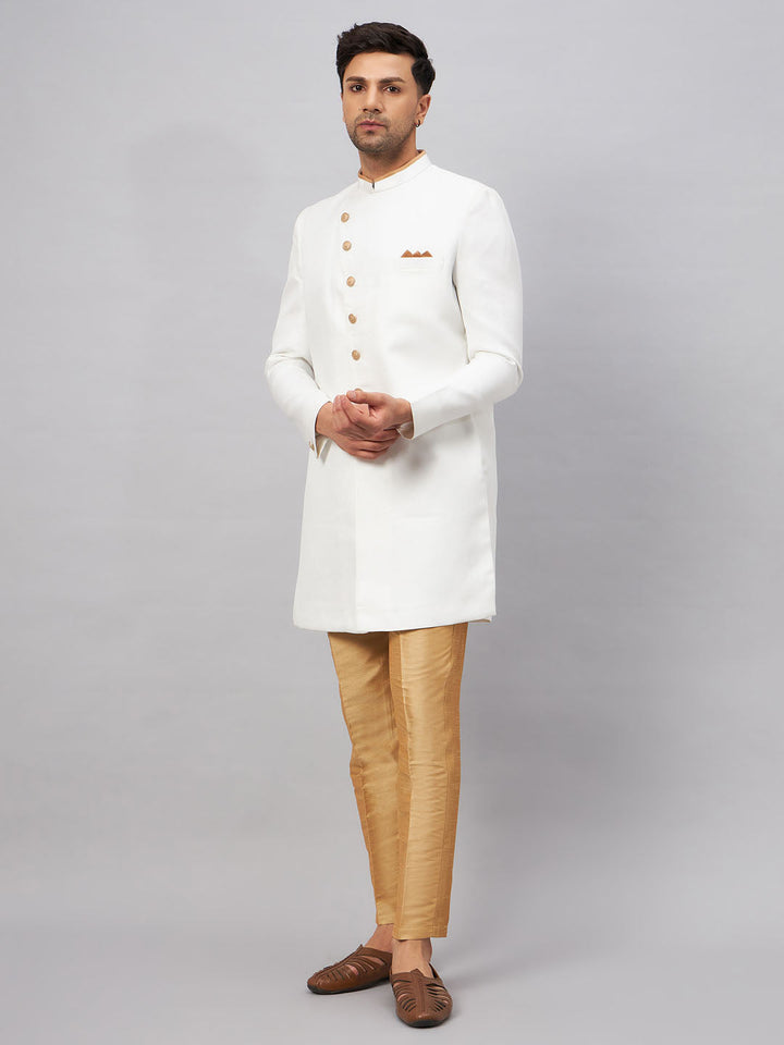 Men's White Indo Western Set