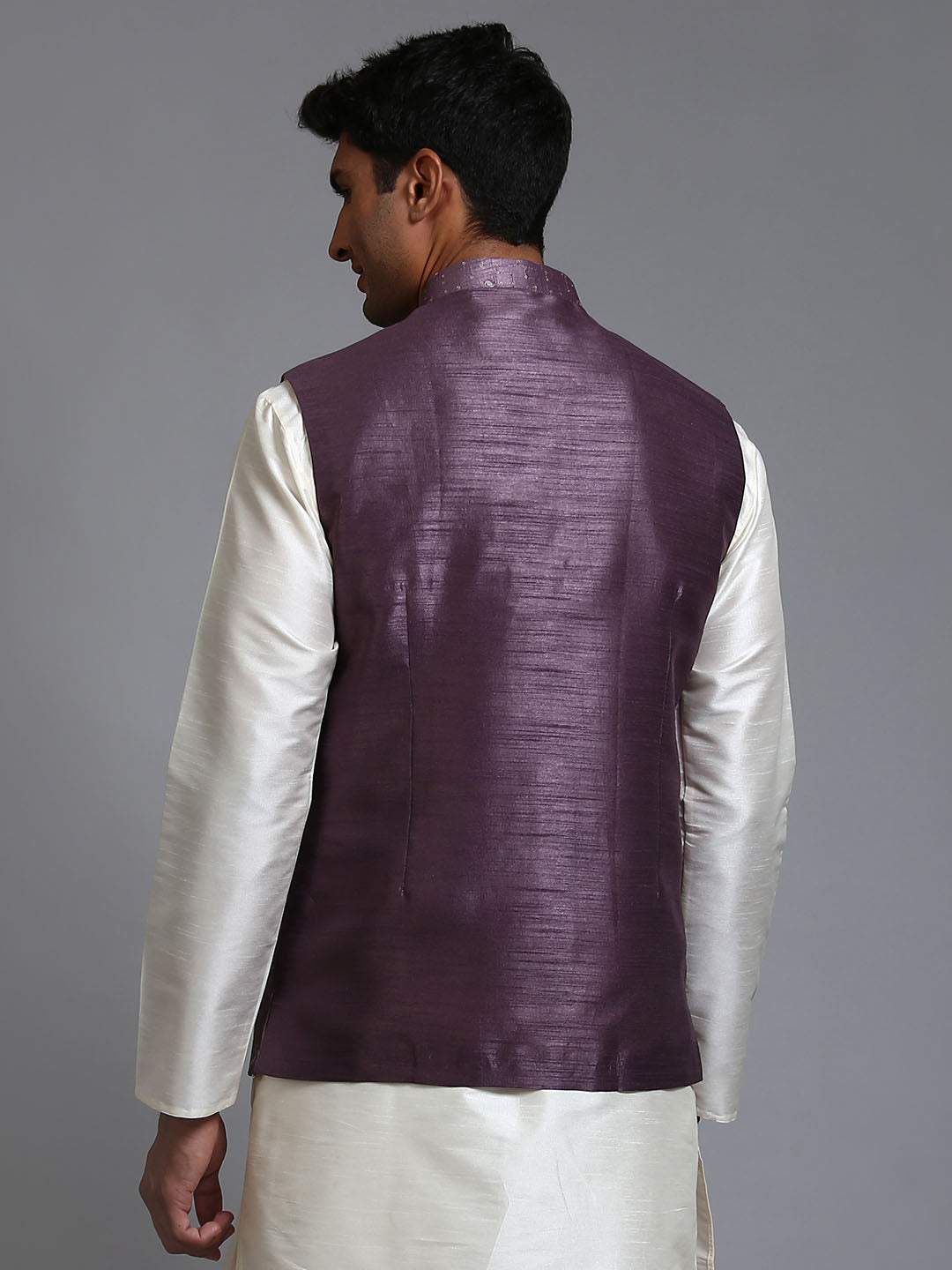 Men's Purple Embellished Jacket