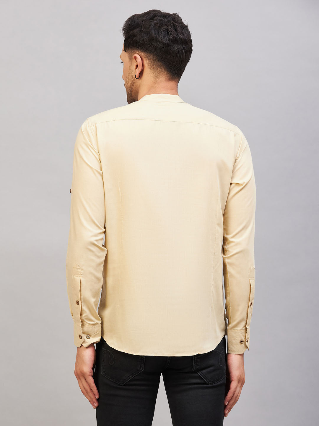 Men's Cream Short Cotton Kurta