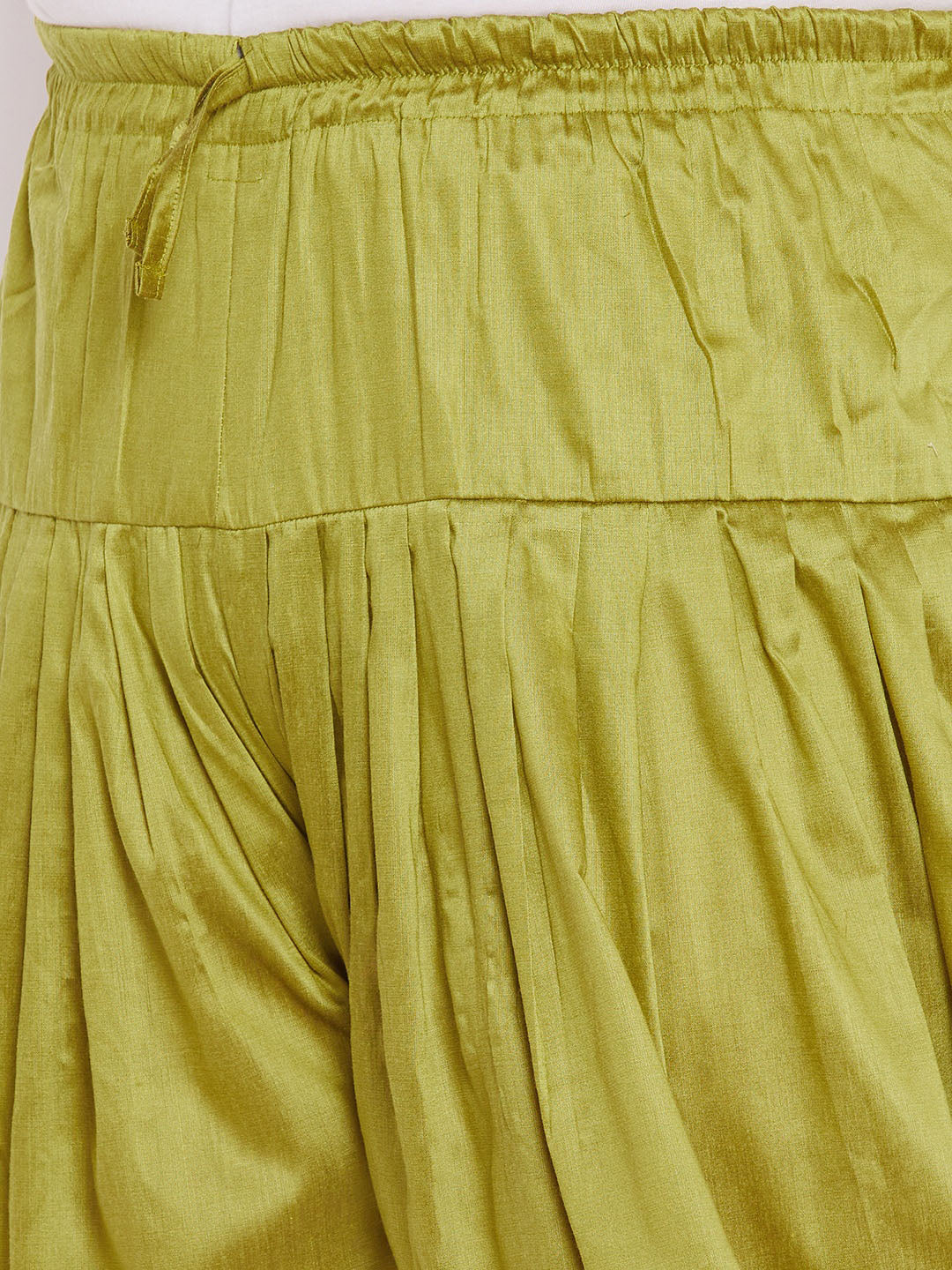 Men's Plus Size Green Cowl Dhoti