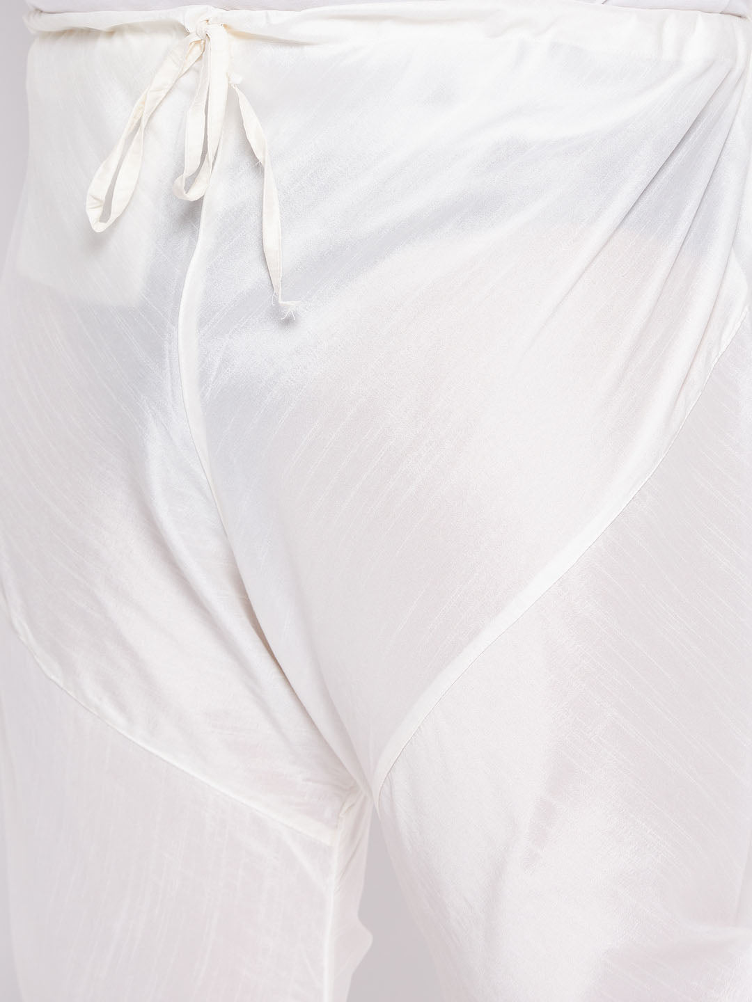 Men's Plus Size  Black Ethnic Jacket With Cream Silk Blend Kurta And Pyjama Set