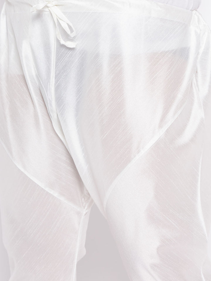 Men's Plus Size Blue Zari Weaved Nehru Jacket With Kurta Pyjama Set